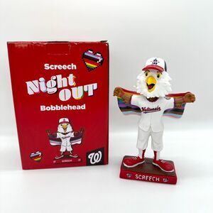 Washington Nationals Screech Mascot Pride Night Out LGBTQ Bobblehead 2023 New